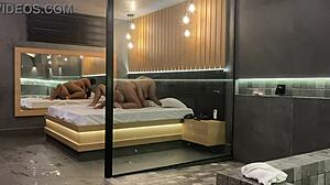 Sexy brunette sits on cock