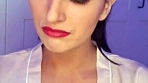 claudia bavel sucks and jerks cock before fucking