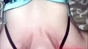 Fantastic Cum Swallow from Beauty with Pink Hair!