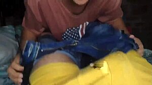 My friend asks for a massage and sucks my dick in return