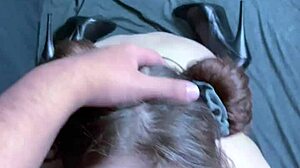 Goth Girlfriend Kneels for Makeup Session