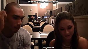 Titted Brunette Met And Fucked Her