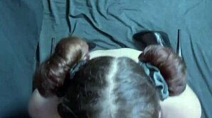 Goth Girlfriend Kneels for Makeup Session