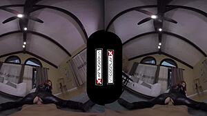 Black Widow Rides Monster Cock