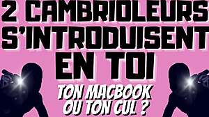 two french burglars dominate twink in double penetration with dirty talk