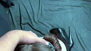 Goth Girlfriend Kneels for Makeup Session