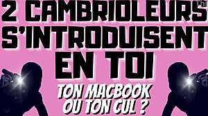 two french burglars dominate twink in double penetration with dirty talk