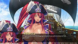 pirate booty gets bukkake in anime hentai blowbang