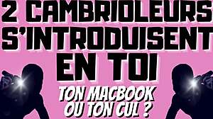 two french burglars dominate twink in double penetration with dirty talk