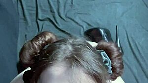 Goth Girlfriend Kneels for Makeup Session