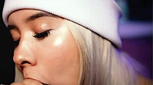 Blonde Colombian BBW Demonstrates Professional Cock Sucking Skills