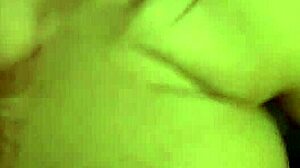 Dagfs - busty slut with glasses starving sucks my cock in bedroom blowjob