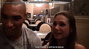 Titted Brunette Met And Fucked Her