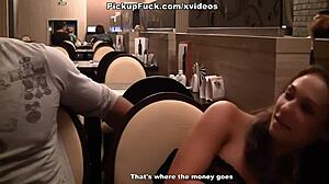 Titted Brunette Met And Fucked Her