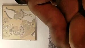 BBW Roxy sucks fat cock with shaved pussy in hardcore scene