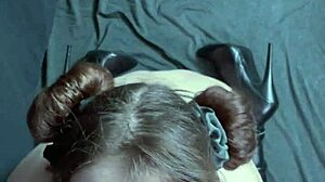 Goth Girlfriend Kneels for Makeup Session