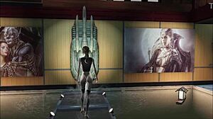 In Fallout 4, players explore good fashion options while on the water with cute brunette characters