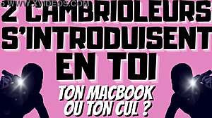 two french burglars dominate twink in double penetration with dirty talk