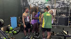 did fernanda chocolate fuck four guys in gym?