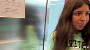 Risky thrill of sex in a mall public restroom