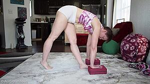 yoga lesson 302 with milf instructor teaching poses and flexibility