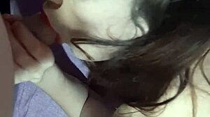 I got a blowjob from my stepsister, then fucked her and came on her face