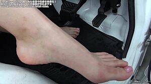 intriguing pedal pumping fetish with legs that tease and entice