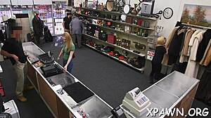 Sexy Amateur Blows In Shop