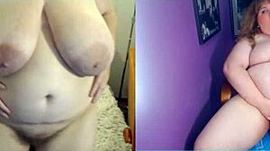 Sister BBW Shows Big Ass on Video Chat in POV Style