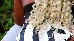 Black Curvy Woman Bends Over for Real Homemade Doggystyle