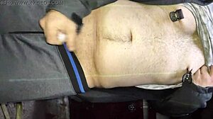 Public friends backyard cum jack off with condom