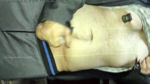 Public friends backyard cum jack off with condom