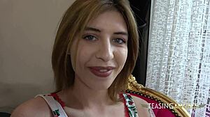 Oh, naughty Mia flashes her big tits in lingerie before rubbing her shaved clit!