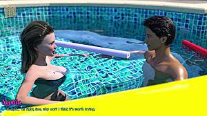 Wife and stepmother play game together 😊