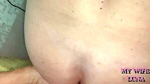 husband fucks my ass, i play with cum in mouth