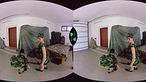 Army Just Became Sexy Again With Shaved Brunette Lesbians In 3 Some