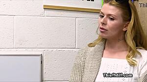 Big Tit Milf Blows Cock After Stealing Lingerie At Work