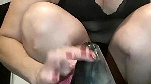 the blonde slut sits nicely on the rocket for her friend to admire her assfucking skills