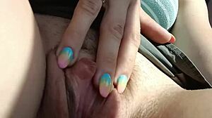 Rubbing my pussy while driving feels so thrilling
