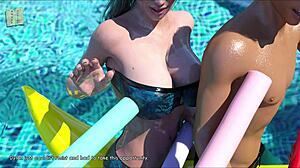 Wife and stepmother play game together 😊