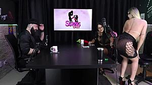 These neck techniques look amazing in sheer red lingerie!