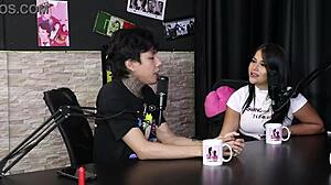 swingers in sheer red lingerie spark intriguing bdsm group vibes