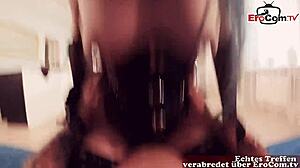 Deutsche gotthic schlampe im lederoutfit und netzstr�mpfen zum fickdate getroffen