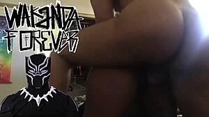 Ebony Bubble Butt Bends Over