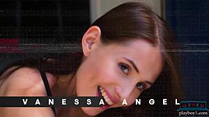 petite czech milf vanessa angel practices yoga with playboy model