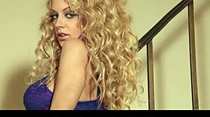 Does This Blonde Bombshell Make You Want to Watch Her Tease and Rub?