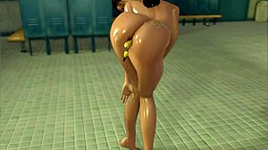 Edwina's Anal Toys Fucking Her Ass And Feet