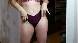 Sexy Slow Dance With Homemade Teasing In Panties