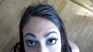 watch this college teen give a hot slow pov blowjob, it's so intense