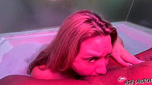 Intense Emotions Build as She Gets Fucked Hard in the Bathtub, Feeling Cum on Her Big Ass